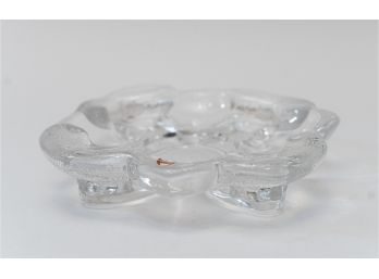 Orrefors Crystal Candle Holder - Made In Sweden