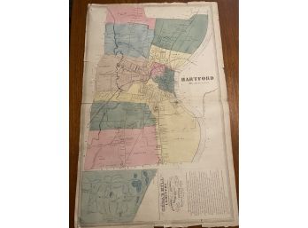 Vintage Hartford Cedar Hill Cemetery Map