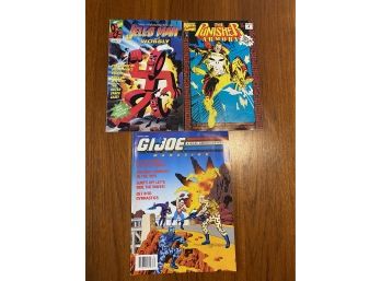 Vintage Marvel Comics The Punisher Armory G.I. Joe, Jello Man & Wobbly Comic Books