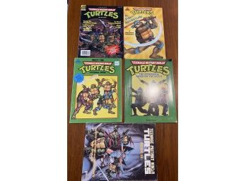 Vintage Lot Of Five Teenage Mutant Ninja Turtles Books