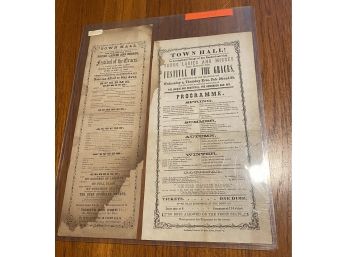 Antique Town Hall One Hundred Young Ladies And Misses Festival Of Graces Poster 1859