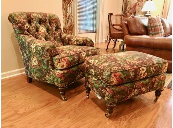 Pearson Floral Chair And Ottoman
