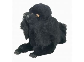 Black Poodle Life Like Dog Model Form / Mannequin 7' Tall