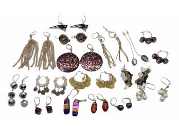 Pierced Earring Lot - 16 Pairs - Includes Sterling Silver
