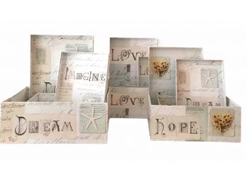 Dream, Love, Hope, Imagine Storage Box Set (6 Boxes)  And  Storage Set