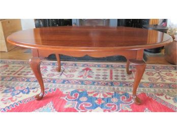 Mahogany Queen Anne Oval Coffee Table