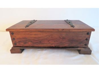 Arts & Crafts Primitive Forged Iron Wood Hinged Box