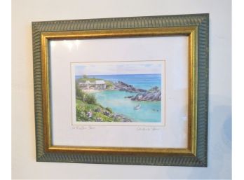 Diana Amos Signed 'Whaler Inn' Bermuda Print