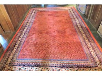 Vintage Room Size Red Botemir Persian Oriental Rug