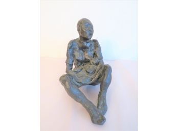 Original Bronze Sculpture Nude Woman With Baby