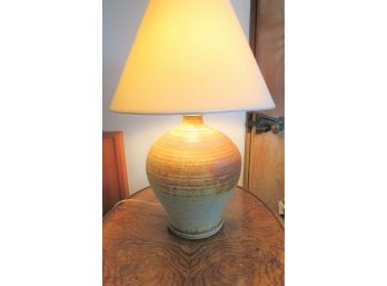 Vintage Signed Studio Pottery Table Lamp