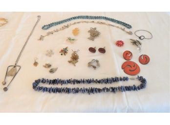 Assorted Costume Jewelry Including Sterling Silver