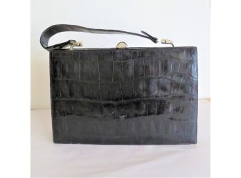 Vintage Black Alligator Croc Ladies Purse