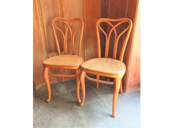 Pair Of Antique Thonet Bentwood Cafe Chairs