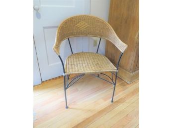 Rattan And Iron Garden Chair