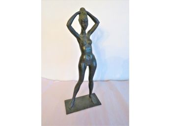 Original Bronze Sculpture Nude Woman Signed