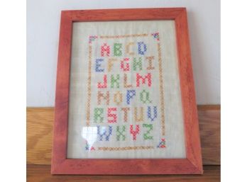 Vintage Alphabet Needlepoint Sampler