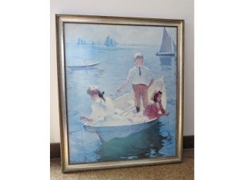 Frank W. Benson 'Calm Morning' Framed Print