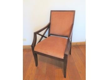 Modern Velvet And Wood Side Chair