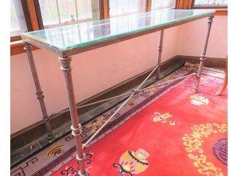 Vintage Glass Sofa Table Plant Garden Table