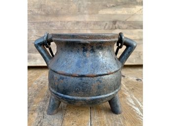 Black Cast Iron Cauldron With Handle