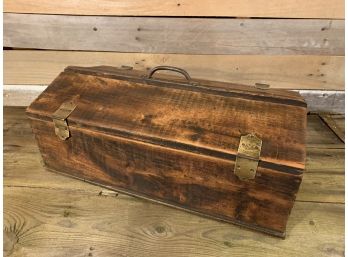 Antique Wood Double Sided Toolbox