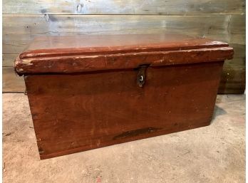 Antique Wood & Metal Lined Ice Chest