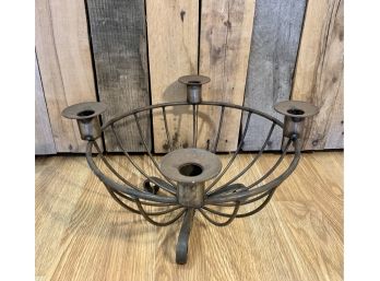 Wrought Iron Wire Basket / Candle Holder Centerpiece