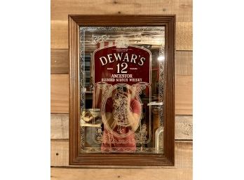 Dewar's 12 Year Blended Whiskey Framed Ad Mirror