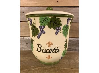 Nonni's Ceramic Biscotti Cookie Jar / Canister