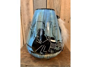 Maw Paw Native American Southwestern Arizona Pottery Vase