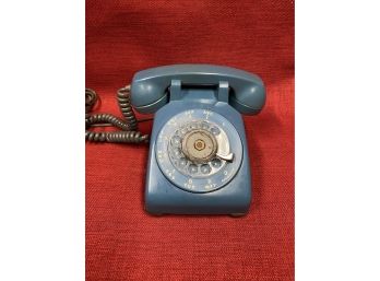 Bell Western MCM Blue Rotary Phone