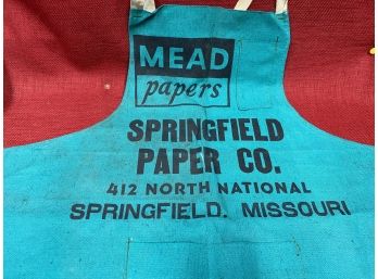 Vintage Mead Papers Canvas Smock Springfield Missouri