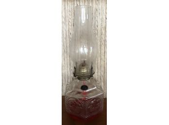 14.5' Glass Oil Lamp