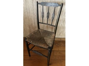 Rush Seat Stenciled Country Chair