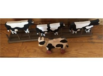 Decorative Wooden Cows