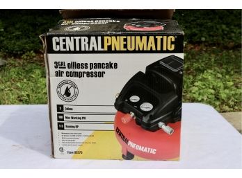 Central Pneumatic Three Gallon Oilless Pancake Air Compressor