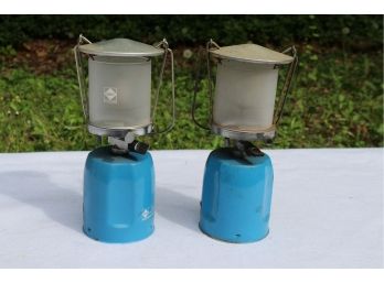 Set Of Two Lumogaz Camping Lanterns - Made In France