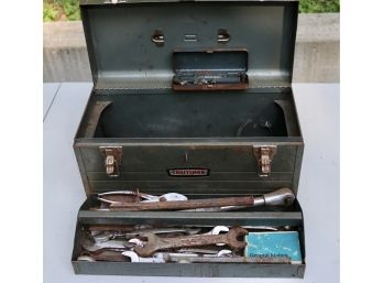 Vintage Craftsman Tool Box With Mostly Wrenches