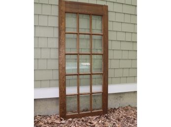 Vintage Wood 15 Pane Glass Door