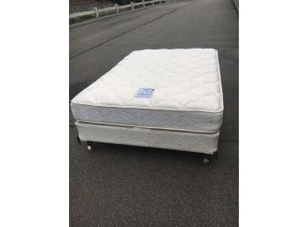 Sealy Posturpedic Queen Size Bed With Boxspring And Frame, Very Plush Bed