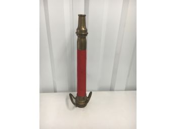 Antique Brass Fire Hose Nozzle 24' Height, Great Piece In Excellent Condition