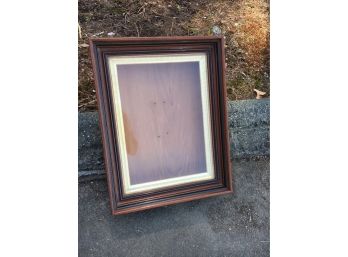 Antique Shadowbox Frame With Walnut Frame And Gold Gilt Interior Detail