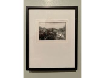 Small Black/White Photo Matted And Framed