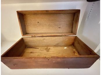 Antique Wooden Box (no Key)