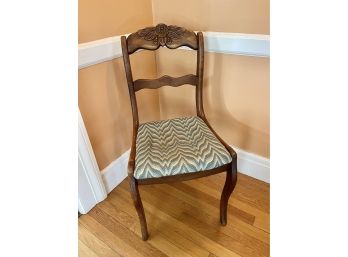 Rose Chair With Zig Zag Pattern On Seat