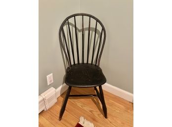 Black Antique Round Back Chair