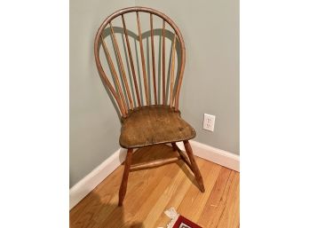 Brown Round Back Antique Chair