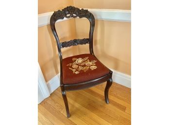 Rose Chair With Maroon Base/Embroidery