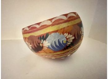 Hand Painted Gourd Bowl